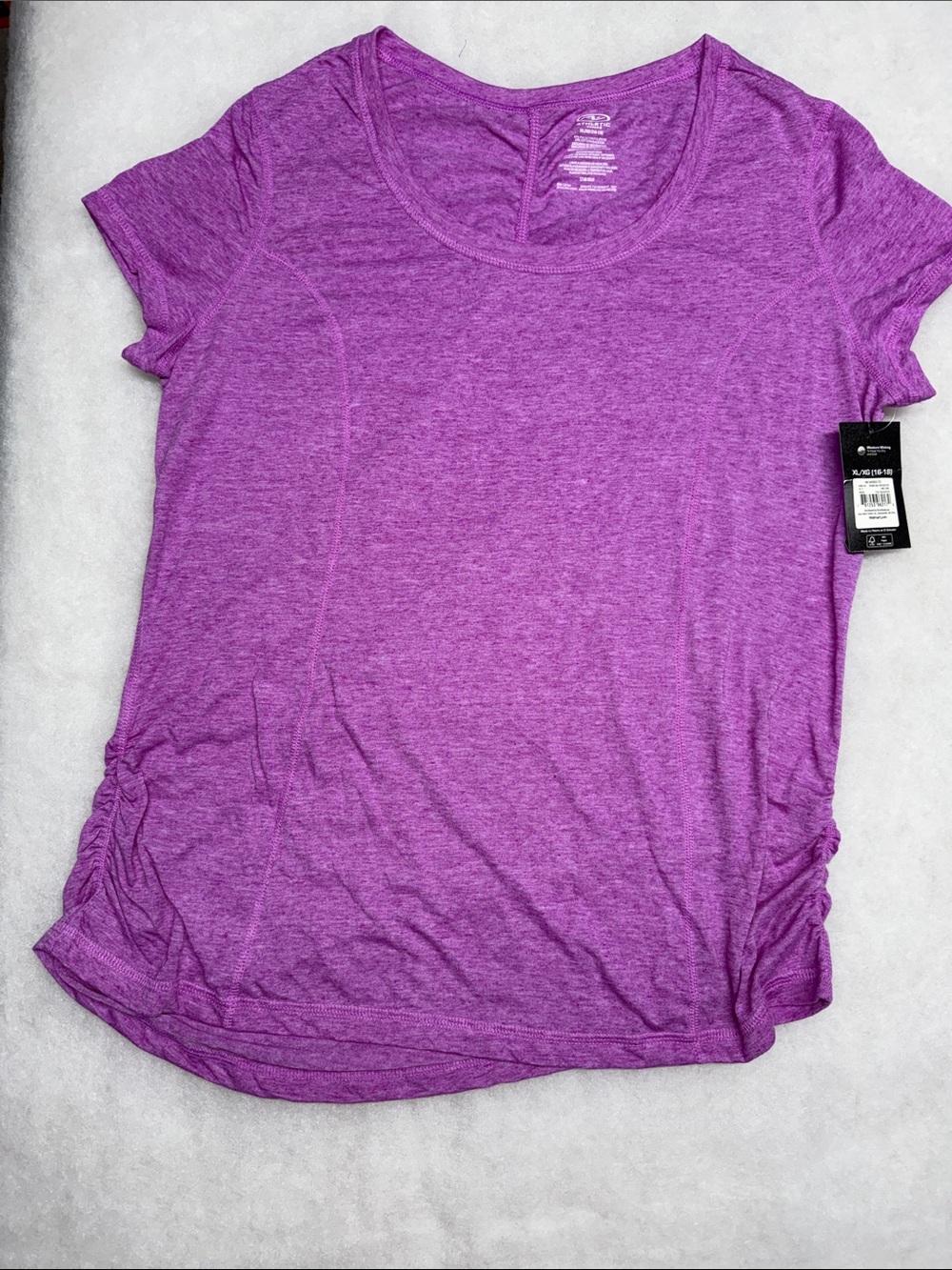 Athletic Works Purple Pink Short Sleeve Scoop Neck Tee